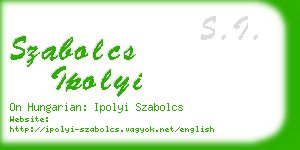 szabolcs ipolyi business card